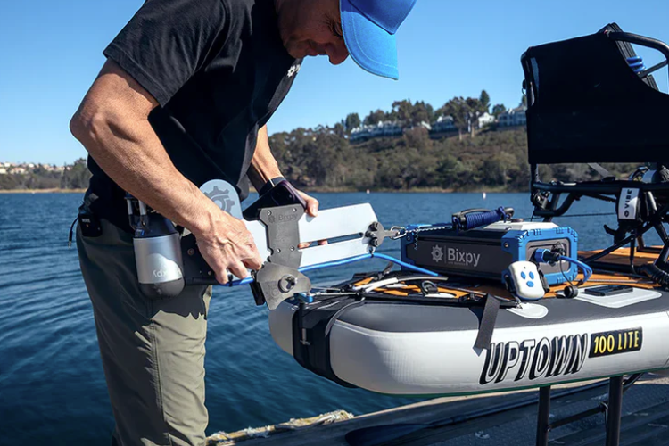 Man adds Bixpy motor with adapter to personal water craft