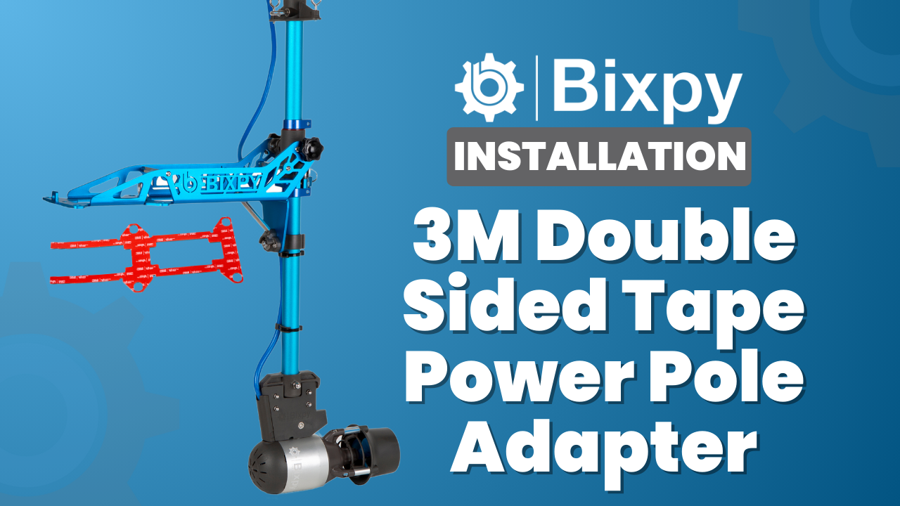 Load video: 3M double sided tape power pole adapter