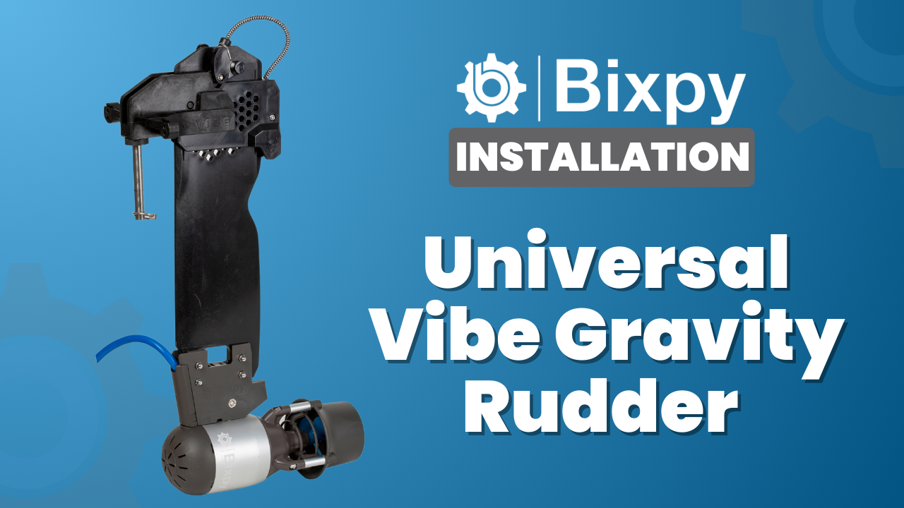 Load video: Universal vibe gravity Rudder adapter installation