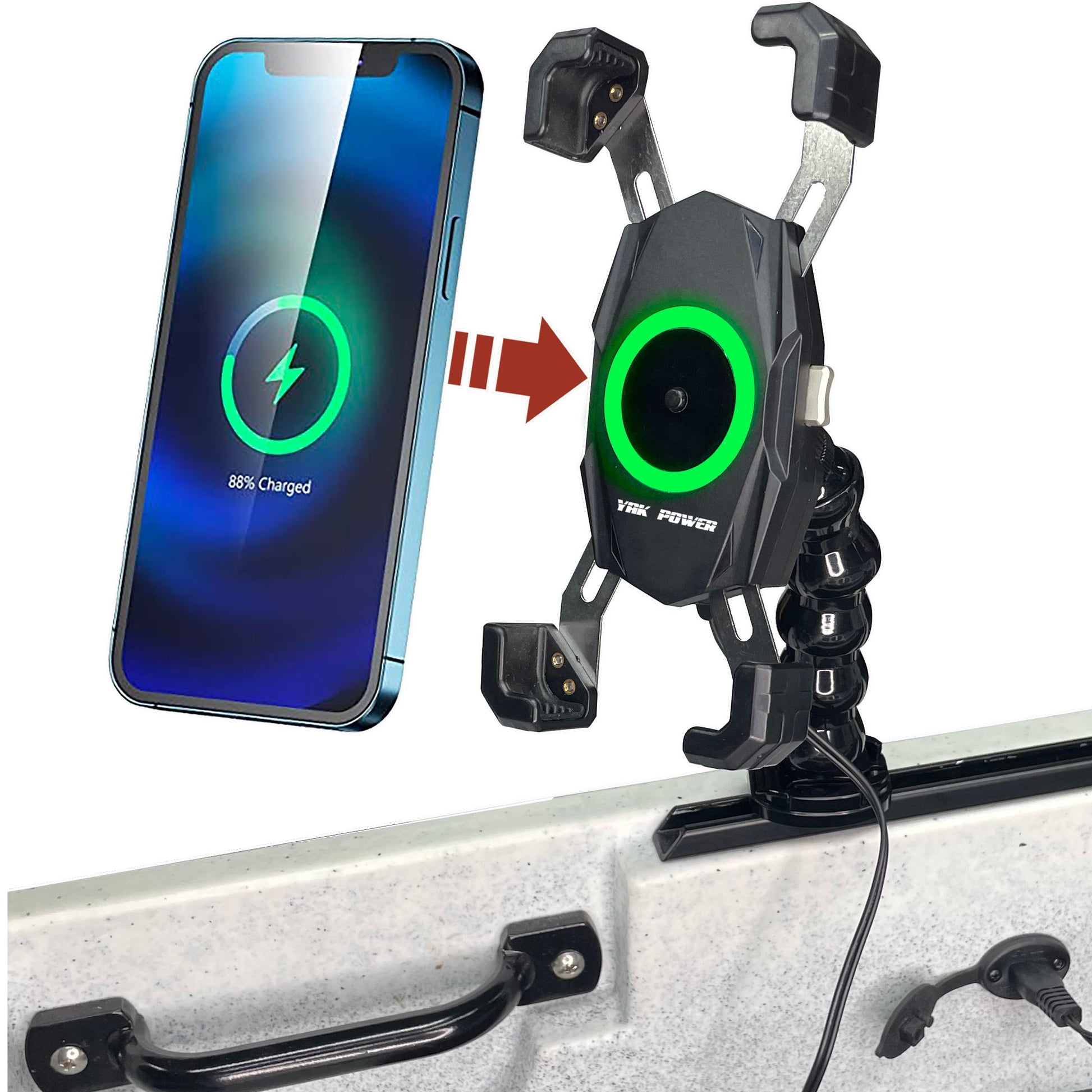 YP-MPWC 12 Volt Mobile Phone Wireless Fast Charger (15W) | One Hand Operation | 360 Degree Adjustable Gooseneck Action Mount YP-MPWC 69 $ bixpyusa