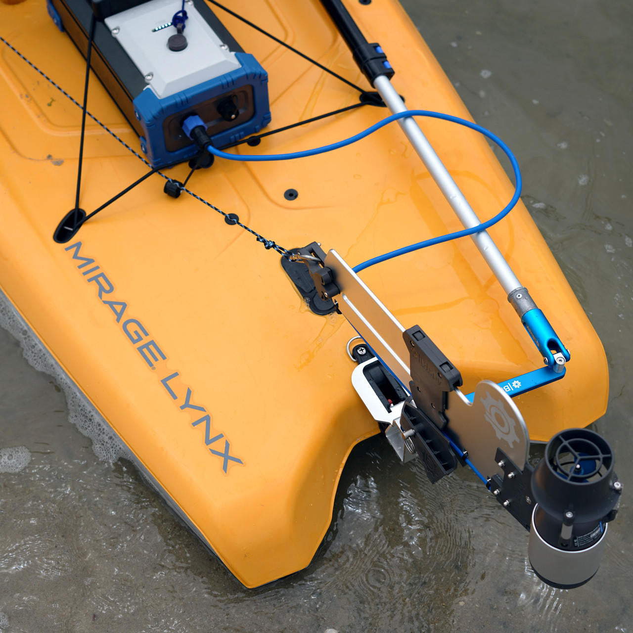 Bixpy Hobie Lynx  Gudgeon with Universal Versa Rudder™ Adapter and Pole Steering 