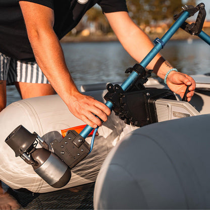 Attaching the Bixpy Jet Motor to an Inflatable Boat.