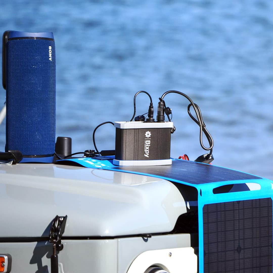 PP-77-AP Power Bank with the SUN45 Solar Panel charging