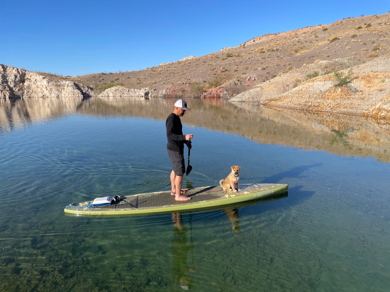 Man's best friend using the K-1 Outboard Kits